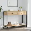 vidaXL Table console chêne sonoma 100x34,5x75 cm bois d'ingénierie
