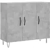 vidaXL Buffet gris béton 90x34x80 cm bois d'ingénierie