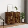 vidaXL Buffet chêne fumé 90x34x80 cm bois d'ingénierie