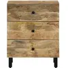 vidaXL Table de chevet 50x33x60 cm bois de manguier massif