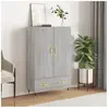 vidaXL Buffet haut sonoma gris 69,5x31x115 cm bois d'ingénierie
