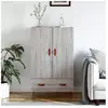 vidaXL Buffet haut sonoma gris 69,5x31x115 cm bois d'ingénierie