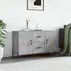 vidaXL Buffet gris béton 100x36x60 cm bois d'ingénierie