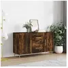 vidaXL Buffet chêne fumé 100x36x60 cm bois d'ingénierie
