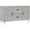 vidaXL Buffet gris béton 100x36x60 cm bois d'ingénierie