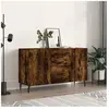 vidaXL Buffet chêne fumé 100x36x60 cm bois d'ingénierie