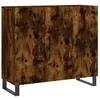 vidaXL Buffet chêne fumé 90x34x80 cm bois d'ingénierie
