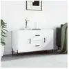 vidaXL Buffet blanc 100x36x60 cm bois d'ingénierie