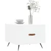vidaXL Tables basses 2 pcs blanc 50x50x40 cm bois d'ingénierie