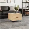 vidaXL Table basse Chêne sonoma 50x50x40 cm Bois d'ingénierie