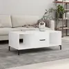 vidaXL Table basse blanc 102x50x40 cm bois d'ingénierie