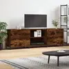 vidaXL Meuble TV chêne fumé 150 cm