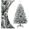 vidaXL Sapin de Noël artificiel à charnières avec neige floquée 150 cm