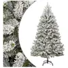 Sapin de Noël artificiel à charnières avec neige floquée 240 cm