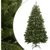 vidaXL Sapin de Noël artificiel à charnières avec support vert 270 cm