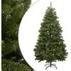 vidaXL Sapin de Noël artificiel à charnières avec support vert 180 cm
