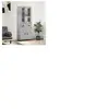 vidaXL Buffet haut Gris béton 69,5x34x180 cm Bois d'ingénierie