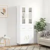 vidaXL Buffet haut Blanc 69,5x34x180 cm Bois d'ingénierie