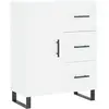 vidaXL Buffet haut Blanc 69,5x34x180 cm Bois d'ingénierie