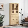 vidaXL Buffet haut Chêne sonoma 69,5x34x180 cm Bois d'ingénierie