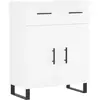vidaXL Buffet haut Blanc 69,5x34x180 cm Bois d'ingénierie