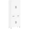 vidaXL Buffet haut Blanc 69,5x34x180 cm Bois d'ingénierie