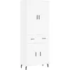 vidaXL Buffet haut Blanc 69,5x34x180 cm Bois d'ingénierie