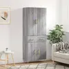 vidaXL Buffet haut Sonoma gris 69,5x34x180 cm Bois d'ingénierie