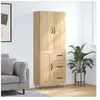 Non communiqué vidaXL Buffet haut Chêne sonoma 69,5x34x180 cm Bois d'ingénierie
