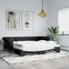 vidaXL Lit de jour avec lit gigogne noir 90x200 cm similicuir 3197723
