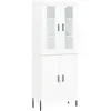 vidaXL Buffet haut Blanc 69,5x34x180 cm Bois d'ingénierie