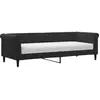 vidaXL Lit de jour avec matelas noir 80x200 cm velours