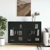 vidaXL Armoires murales 2 pcs noir bois d'ingénierie