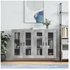 vidaXL Armoires murales 2 pcs gris béton bois d'ingénierie