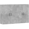 vidaXL Armoires murales 2 pcs gris béton bois d'ingénierie