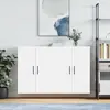 vidaXL Armoires murales 2 pcs blanc bois d'ingénierie