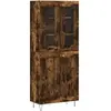 Non communiqué Buffet haut Chêne fumé 69,5x34x180 cm Bois d'ingénierie