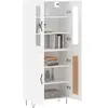 vidaXL Buffet haut Blanc 69,5x34x180 cm Bois d'ingénierie