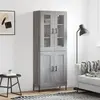 Buffet haut Sonoma gris 69,5x34x180 cm Bois d'ingénierie