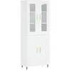 vidaXL Buffet haut Blanc 69,5x34x180 cm Bois d'ingénierie