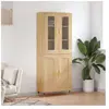 vidaXL Highboard chêne Sonoma 69,5x34x180 cm Matériau dérivé du bois