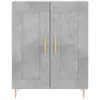 vidaXL Buffet haut Gris béton 69,5x34x180 cm Bois d'ingénierie