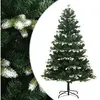 vidaXL Sapin de Noël artificiel à charnières avec neige floquée 180 cm