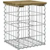 vidaXL Banc de jardin design gabion 33x31x42 cm bois de pin imprégné