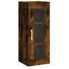 vidaXL Armoire murale chêne fumé 34,5x34x90 cm