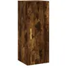 vidaXL Armoire murale chêne fumé 34,5x34x90 cm