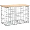 vidaXL Banc de jardin design de gabion 63x31,5x42cm bois massif de pin