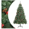 vidaXL Sapin de Noël artificiel avec pommes de pin et baies 210 cm