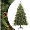 vidaXL Sapin de Noël artificiel articulé avec pommes de pin 240 cm