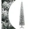 vidaXL Sapin de Noël mince avec support et flocon de neige 300 cm PVC